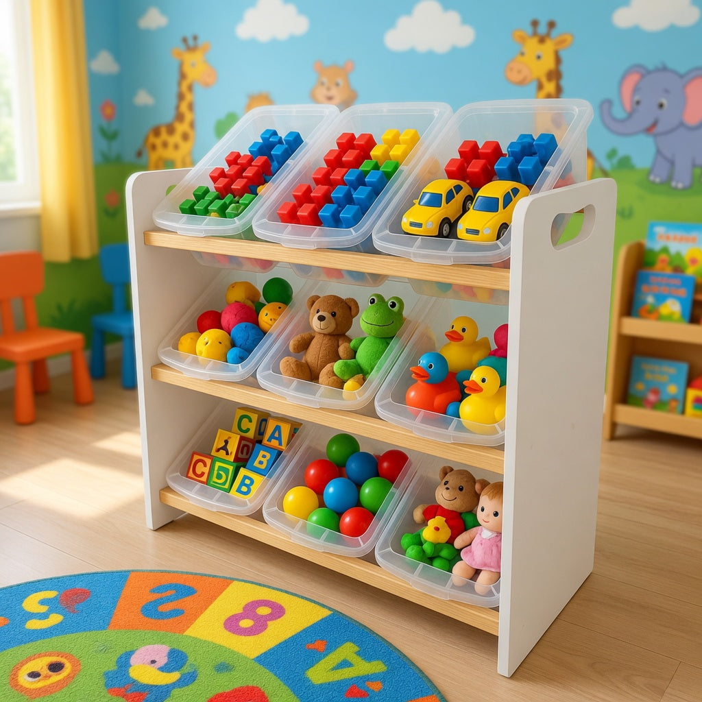 Juguetero Nano | 9 contenedores | Organizador Montessori compacto